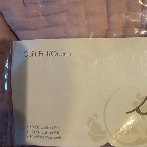 Sky Pintuck FULL / QUEEN Quilt Coverlet Sz 88”x 96” 100% Cotton In Lavender - Picture 3 of 15
